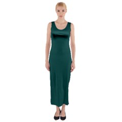 Warm Blackish Green	 - 	fitted Maxi Dress by ColorfulDresses