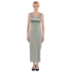 Silver Cloud Grey	 - 	Fitted Maxi Dress