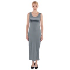 Tradewinds Grey	 - 	fitted Maxi Dress by ColorfulDresses