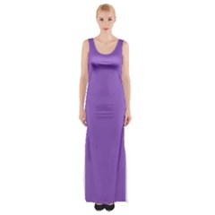 Iris Purple	 - 	thigh Split Maxi Dress by ColorfulDresses