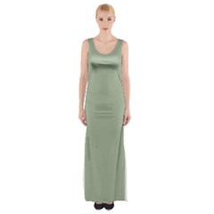 Laurel Green	 - 	thigh Split Maxi Dress by ColorfulDresses