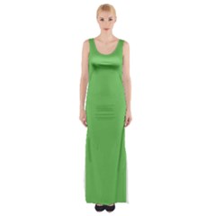 Mantis Green	 - 	thigh Split Maxi Dress by ColorfulDresses