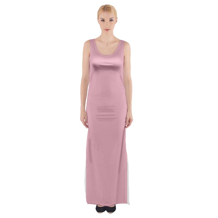 Crepe Pink	 - 	Thigh Split Maxi Dress