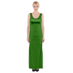 Medium Spring Green	 - 	thigh Split Maxi Dress by ColorfulDresses