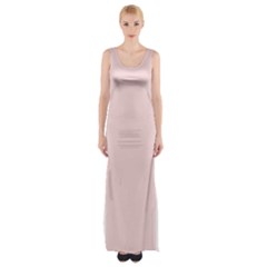 Pale Pink	 - 	thigh Split Maxi Dress by ColorfulDresses