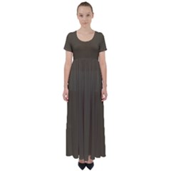 Martini Olive Brown	 - 	high Waist Short Sleeve Maxi Dress by ColorfulDresses