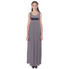 Dove Grey	 - 	empire Waist Maxi Dress by ColorfulDresses