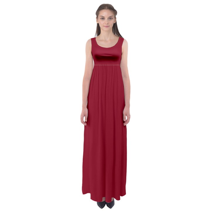 Burgundy Red	 - 	Empire Waist Maxi Dress