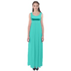 Turquoise	 - 	empire Waist Maxi Dress by ColorfulDresses