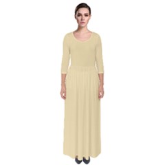 Medium Champagne	 - 	quarter Sleeve Maxi Dress