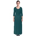 Warm Blackish Green	 - 	Quarter Sleeve Maxi Dress View1