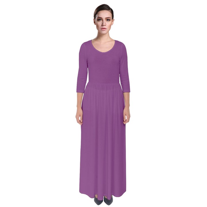 Plum Purple	 - 	Quarter Sleeve Maxi Dress