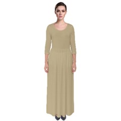 Sand	 - 	quarter Sleeve Maxi Dress