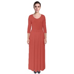 Poinciana	 - 	quarter Sleeve Maxi Dress