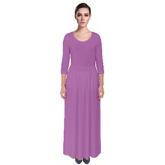 Radient Orchid	 - 	quarter Sleeve Maxi Dress