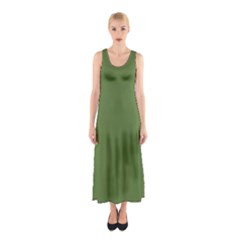 Crocodile Green	 - 	sleeveless Maxi Dress by ColorfulDresses