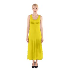 Bumblebee Yellow	 - 	sleeveless Maxi Dress by ColorfulDresses