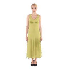 Straw Yellow	 - 	sleeveless Maxi Dress by ColorfulDresses