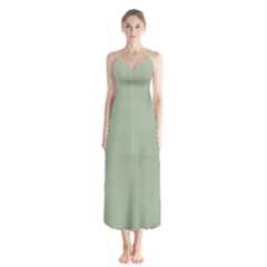 Laurel Green	 - 	button Up Chiffon Maxi Dress by ColorfulDresses