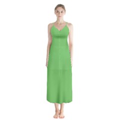 Mantis Green	 - 	button Up Chiffon Maxi Dress by ColorfulDresses