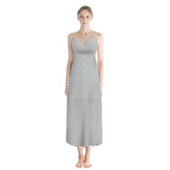 Smoke Grey	 - 	button Up Chiffon Maxi Dress by ColorfulDresses