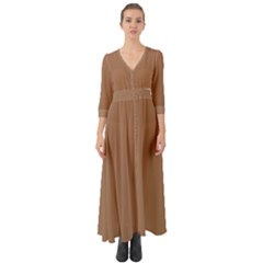 French Beige	 - 	button Up Boho Maxi Dress by ColorfulDresses