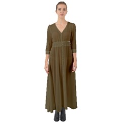 Martini Olive Brown	 - 	button Up Boho Maxi Dress by ColorfulDresses