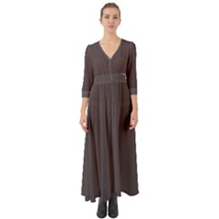 Dark Liver Grey	 - 	button Up Boho Maxi Dress by ColorfulDresses