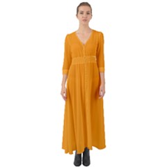 Radient Orange	 - 	button Up Boho Maxi Dress by ColorfulDresses