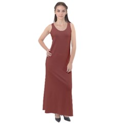 Chestnut Brown	 - 	sleeveless Velour Maxi Dress by ColorfulDresses