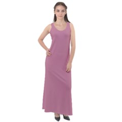 Cashmere Rose Pink	 - 	sleeveless Velour Maxi Dress by ColorfulDresses