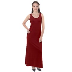 Barn Red	 - 	sleeveless Velour Maxi Dress by ColorfulDresses