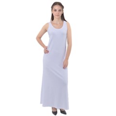 Brilliant White	 - 	sleeveless Velour Maxi Dress by ColorfulDresses