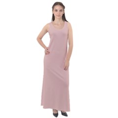 Rose Gold Pink	 - 	sleeveless Velour Maxi Dress by ColorfulDresses