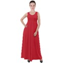 Amaranth Red	 - 	Empire Waist Velour Maxi Dress View1