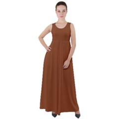 Fuzzy Wuzzy Brown	 - 	empire Waist Velour Maxi Dress