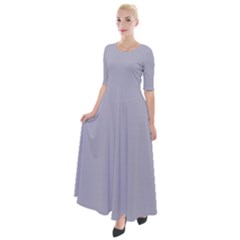 Misty Lilac Purple	 - 	half Sleeves Maxi Dress by ColorfulDresses