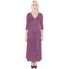 Twilight Lavender Purple	 - 	quarter Sleeve Wrap Maxi Dress by ColorfulDresses