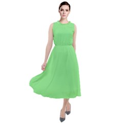 Mint Green	 - 	round Neck Boho Dress by ColorfulDresses