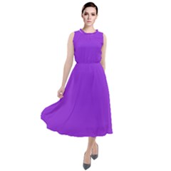 Jasmine Purple	 - 	round Neck Boho Dress by ColorfulDresses