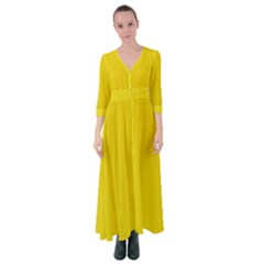 Corn Yellow	 - 	button Up Maxi Dress by ColorfulDresses