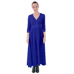 Phalo Blue	 - 	button Up Maxi Dress by ColorfulDresses