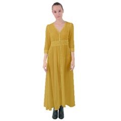 Lemon Curry Yellow	 - 	button Up Maxi Dress by ColorfulDresses