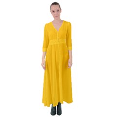 Mikado Yellow	 - 	button Up Maxi Dress by ColorfulDresses