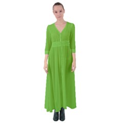 Snake Green	 - 	button Up Maxi Dress by ColorfulDresses