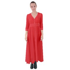 Rose Madder Red	 - 	button Up Maxi Dress by ColorfulDresses