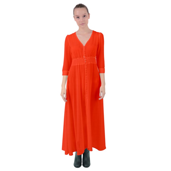 Scarlet Red	 - 	Button Up Maxi Dress