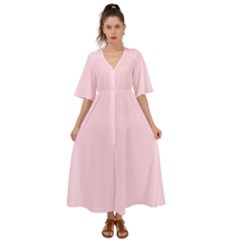 Pig Pink	 - 	kimono Sleeve Boho Dress by ColorfulDresses