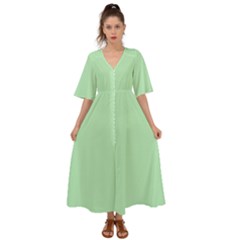 Soft Celadon Green	 - 	kimono Sleeve Boho Dress by ColorfulDresses