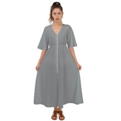 Tradewinds Grey	 - 	kimono Sleeve Boho Dress by ColorfulDresses